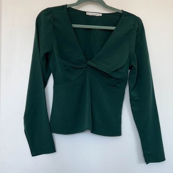 Long-Sleeve Twist-Front Blouse - Picture 5 of 7